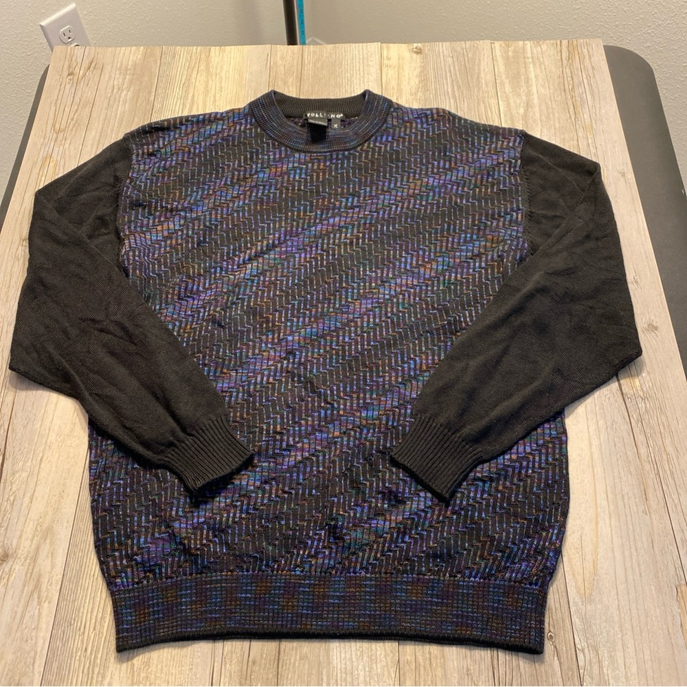 Tulliano Men's Maze Print Sweater Banded Waist Medium